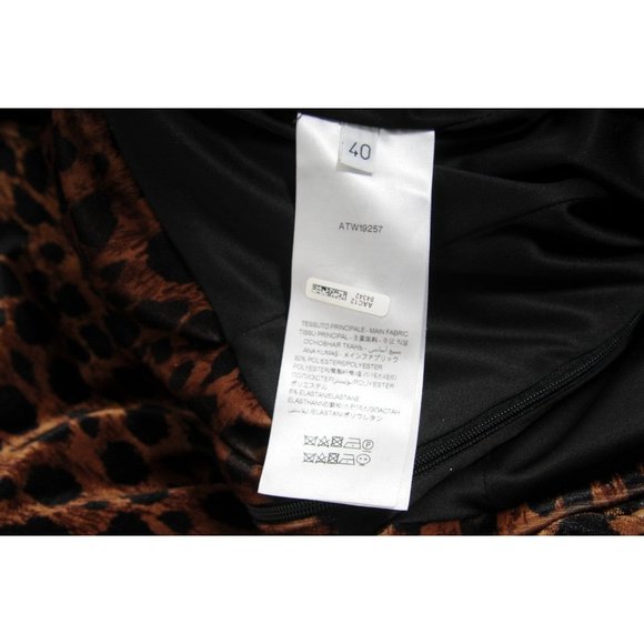 The Attico Womens Leopard Print Top Size 40 Brown Tan Bow Balloon Ruffle Sleeve - Picture 10 of 16